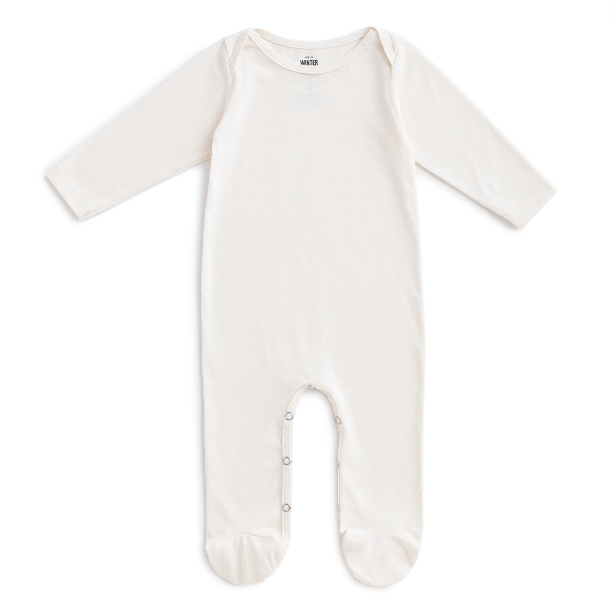 Footed Romper - Solid Natural