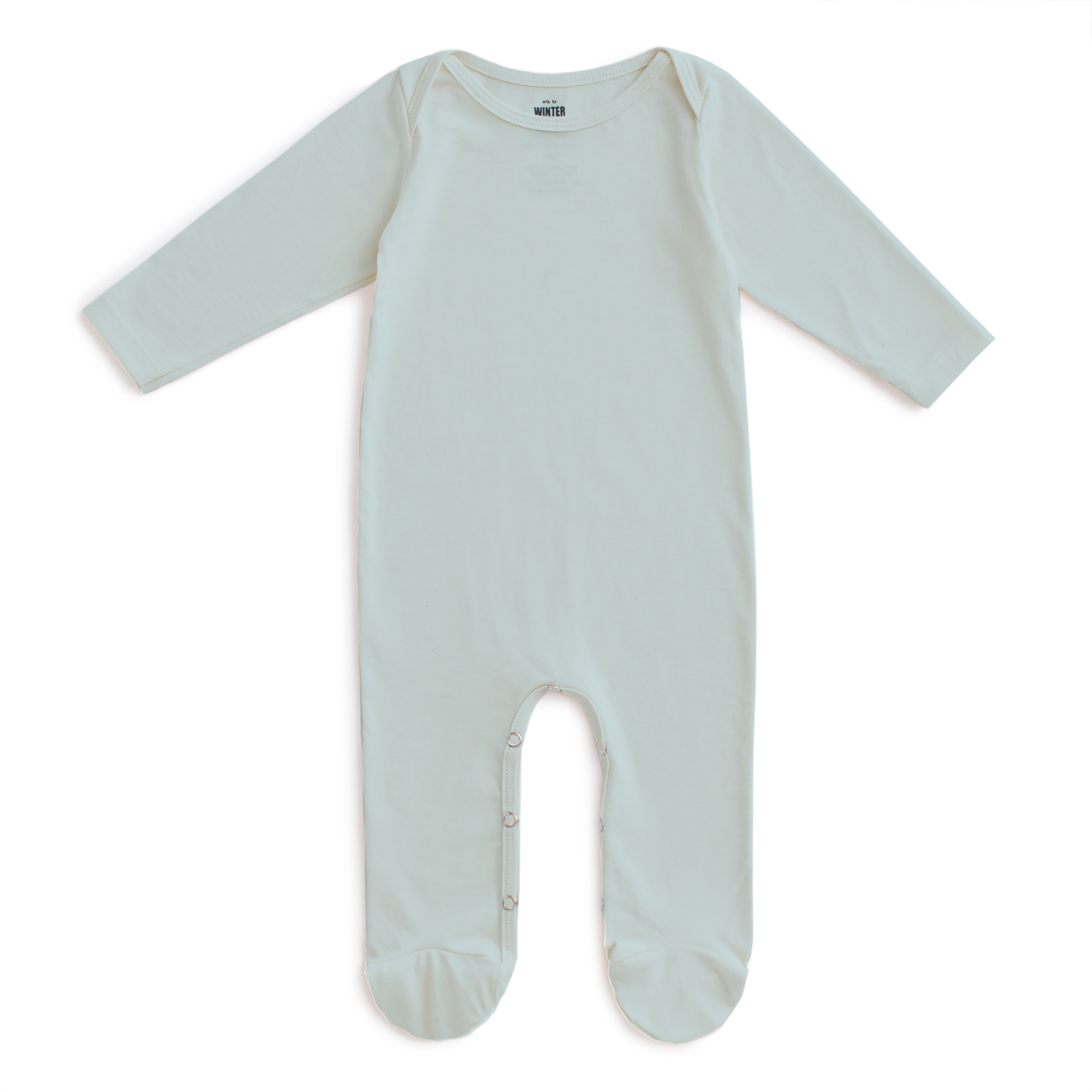 Footed Romper - Solid Pale Blue