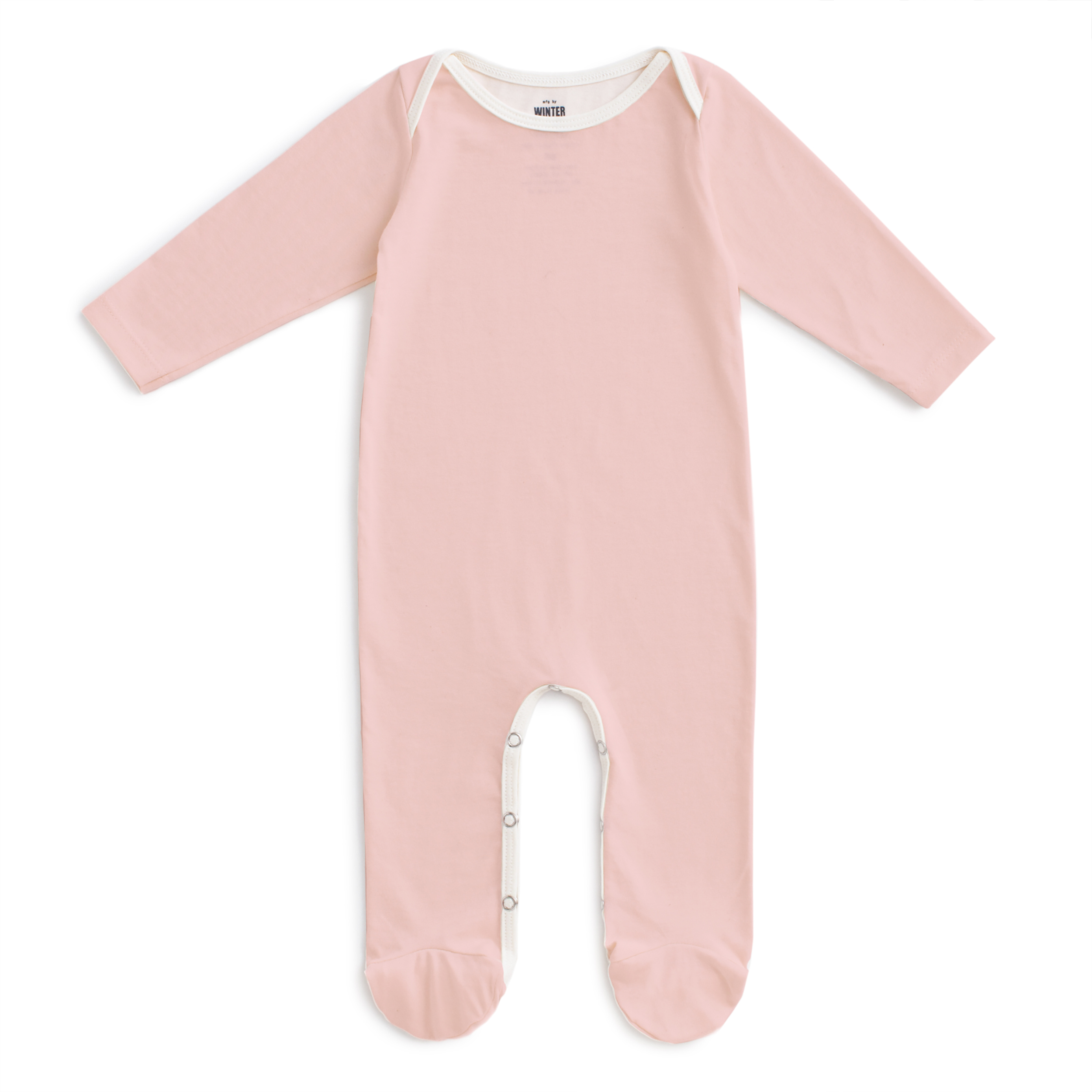 Footed Romper - Solid Pink