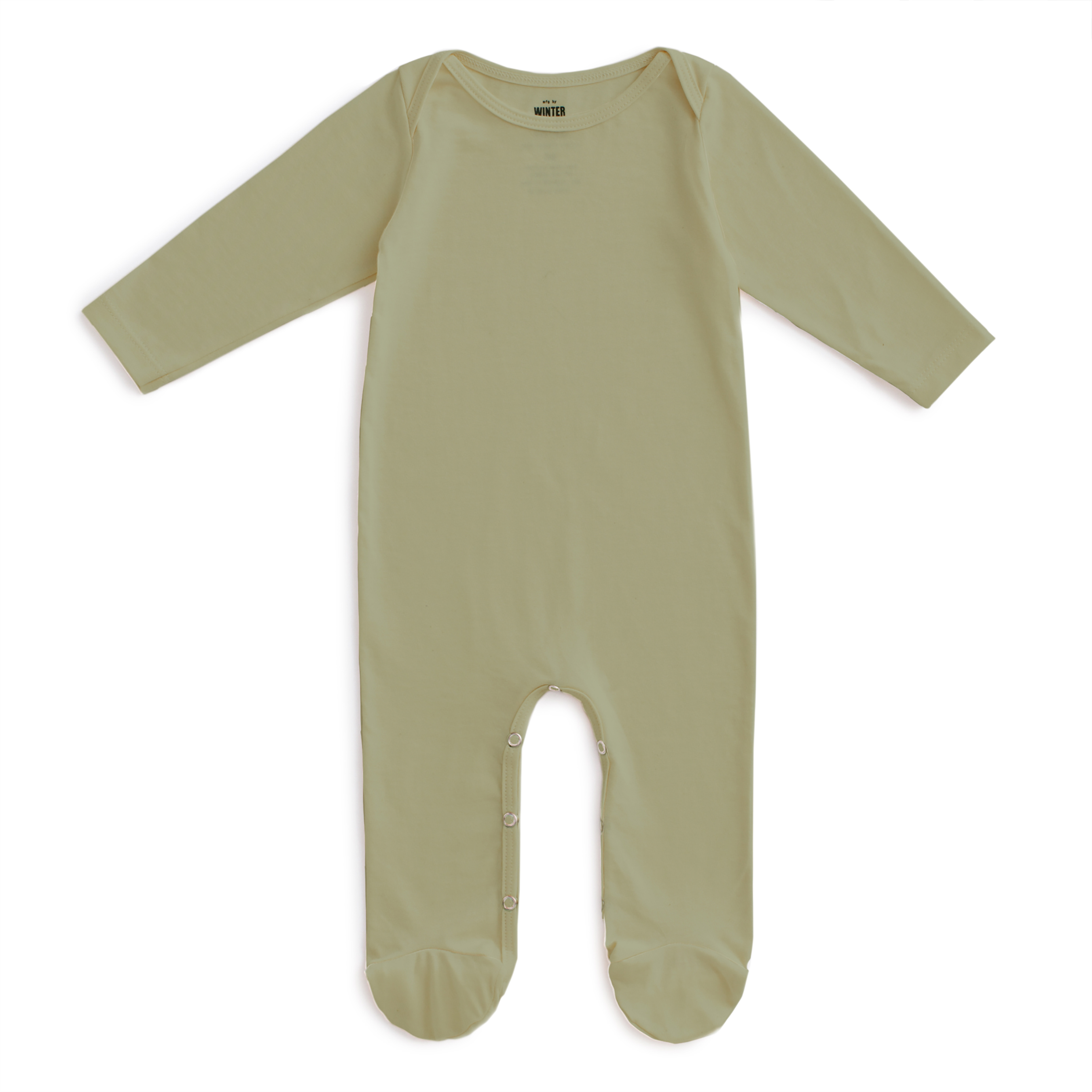 Footed Romper - Solid Sage